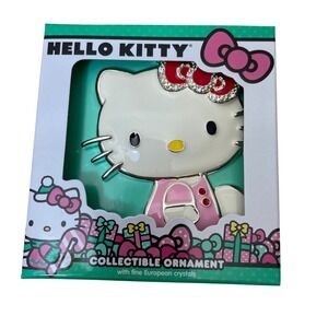 Hello Kitty Collectible Ornament with Fine European Crystals New in Box, 8 piece